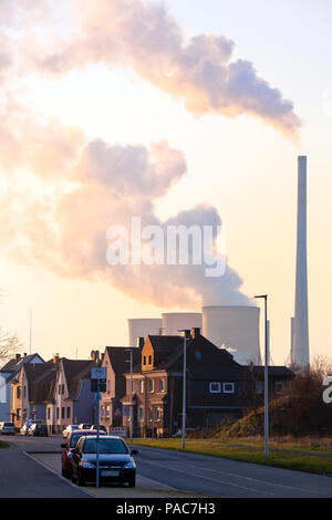 Offres et demandes de logement avec l'Gersteinwerk power plant, Hamm, Ruhr, Rhénanie du Nord-Westphalie, Allemagne Banque D'Images