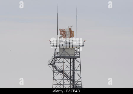 Farnborough, Hampshire, Royaume-Uni. 20 juillet, 2018. Système de radar à l'aérodrome de Farnborough. Banque D'Images