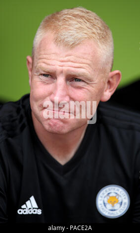 Leicester City gestionnaire adjoint Adam Sadler pendant un pré saison match amical à Meadow Lane, Nottingham. Banque D'Images