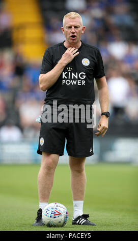 Leicester City gestionnaire adjoint Adam Sadler pendant un pré saison match amical à Meadow Lane, Nottingham. ASSOCIATION DE PRESSE Photo. Photo date : Samedi 21 juillet 2018. Crédit photo doit se lire : Nick Potts/PA Wire. Utilisez uniquement rédactionnel aucune utilisation non autorisée avec l'audio, vidéo, données, listes de luminaire, club ou la Ligue de logos ou services 'live'. En ligne De-match utilisation limitée à 75 images, aucune émulation. Aucune utilisation de pari, de jeux ou d'un club ou la ligue/dvd publications. Banque D'Images