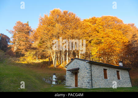L'automne paysage de montagne. Grappa, montagne Alpes Italiennes Banque D'Images