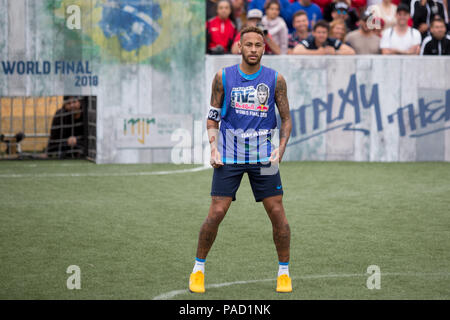 Sao Paulo, Sao Paulo, Brésil. 21 juillet, 2018. Le joueur de soccer brésilien NEYMAR JR lors de la finale du tournoi à 5 jrs Neymar Neymar Jr. dans l'Institut de la ville de Praia Grande, Brésil, ce samedi, 21. Credit : Paulo Lopes/ZUMA/Alamy Fil Live News Banque D'Images