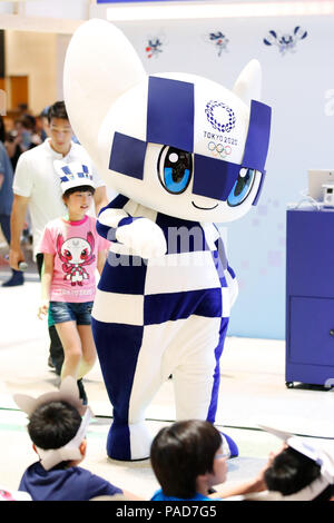 Tokyo, Japon. 22 juillet, 2018. MIRAITOWA JLUY, 22, 2018 : Tokyo 2020 mascotte olympique Chambre Cérémonie d Ouverture au hibiya Tokyo Midtown, Tokyo, Japon. (Photo par Naoki Morita/AFLO SPORT) Credit : AFLO Co.,Ltd/Alamy Live News Banque D'Images