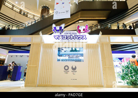 Tokyo, Japon. 22 juillet, 2018. Mascot House, JLUY 22, 2018 : Tokyo 2020 mascotte olympique Chambre Cérémonie d Ouverture au hibiya Tokyo Midtown, Tokyo, Japon. (Photo par Naoki Morita/AFLO SPORT) Credit : AFLO Co.,Ltd/Alamy Live News Banque D'Images