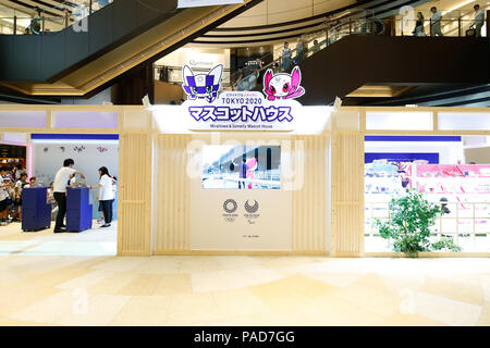 Tokyo, Japon. 22 juillet, 2018. Mascot House, JLUY 22, 2018 : Tokyo 2020 mascotte olympique Chambre Cérémonie d Ouverture au hibiya Tokyo Midtown, Tokyo, Japon. (Photo par Naoki Morita/AFLO SPORT) Credit : AFLO Co.,Ltd/Alamy Live News Banque D'Images