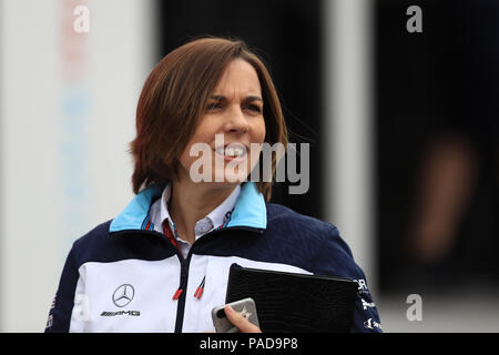 D'Hockenheim, Hockenheim, Allemagne. 22 juillet, 2018. German Grand Prix de Formule 1, Jour de la course ; Claire Williams, vice-directeur de l'équipe Martini Racing Williams : Action Crédit Plus Sport/Alamy Live News Banque D'Images