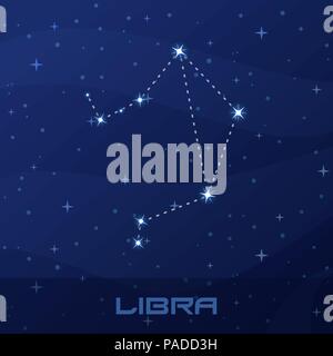 Constellation de la balance, signe astrologique Illustration de Vecteur