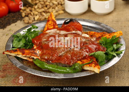 Iskender kebab turc Banque D'Images