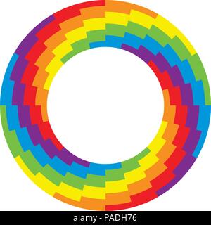 Vector background de roue ronde cercle avec les couleurs arc-en-ciel Illustration de Vecteur