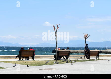 Mudanya, Turquie. Scène portuaire à Mudanya sur la mer de Marmara Banque D'Images