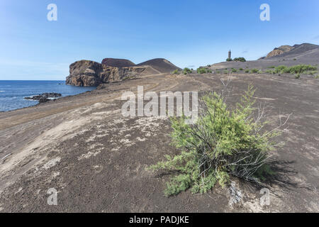 Volcan Capelinhos avec seascape panoramique sur l''île de Faial, Açores, Portugal Banque D'Images