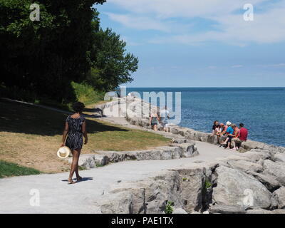 Riverfront Promenade, Niagara on the Lake, Ontario Banque D'Images