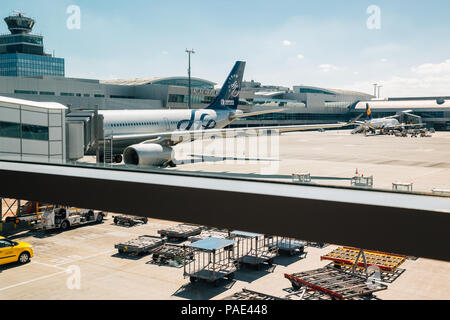 Prague, République tchèque - 30 août 2016 : l'aéroport de Prague Vaclav Havel Banque D'Images