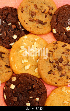 Big chocolate cookies. Banque D'Images