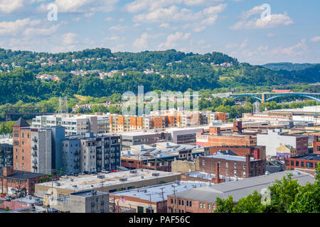 Vue sur le Strip, District de Frank Curto Park à Pittsburgh, Pennsylvanie Banque D'Images