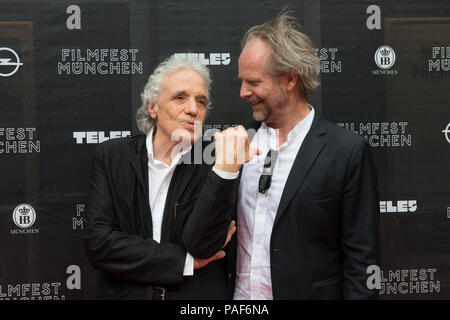 Abel Ferrara directeur et directeur Philipp Gröning lors d'un photocall à Filmfest München 2018 Banque D'Images