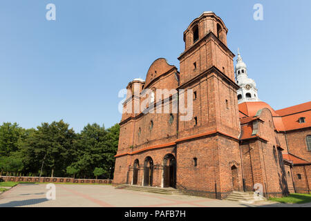 Katowice, Nikiszowiec, vieille église de la région minière de Silésie Banque D'Images