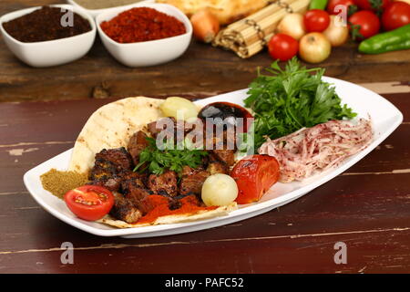 Brochettes de foie Kebab Sish Banque D'Images