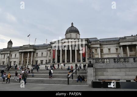 La National Gallery de Trafalgar Square, Londres, Royaume-Uni Banque D'Images