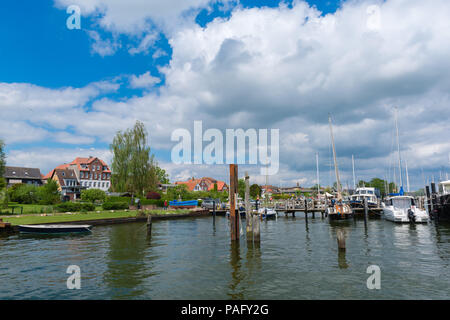 Arnis,Germany's, la plus petite ville d'environ 600 habitants, paysage, Angeln Fjord Schlei, Schleswig-Holstein, Allemagne Banque D'Images
