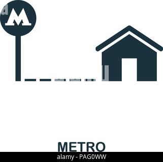 L'icône de création de métro. Élément simple illustration. Symbole de la conception concept Metro real estate collection. Peut être utilisé pour le web, mobile et d'impression. web design, applications, logiciel, imprimer. Illustration de Vecteur