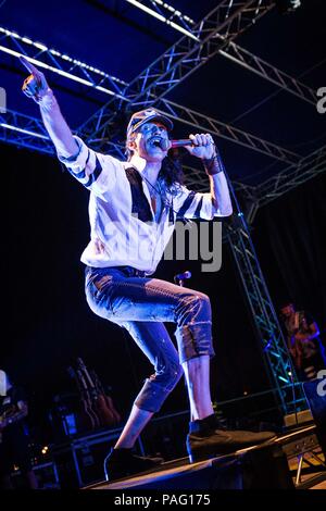 Sestri Levante Genova Italie 21 juillet 2018 Gogol Bordello live au Festival 2018 Mojotic © Roberto Finizio / Alamy Banque D'Images