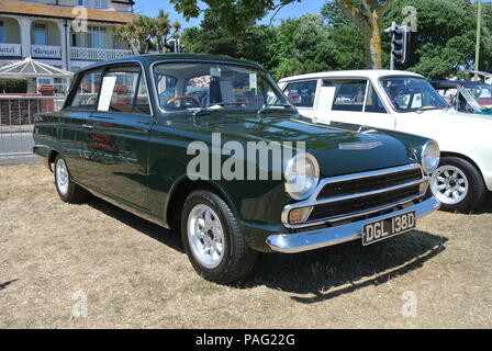 Ford Cortina GT sans rouler sur l'affichage à l'English Riviera Classic Car Show, Paignton, Devon, England, UK Banque D'Images