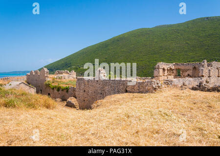 Château de Grivas à Lefkada île Ionienne, en Grèce. Il a été construit en 1807 par Ali Pasha de Ioannina Banque D'Images