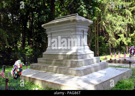 Tombe du Président Rutherford B Hayes et de la Première Dame Lucy Webb Hayes, Spiegel Grove, Fremont, Ohio Banque D'Images