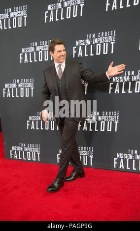 Washington DC, 22 juillet 2018, USA : Le nouveau film de Tom Cruise, Mission Impossible : Fallout, a sa première au Smithsonian Air and Space Museum de Washington DC. Certaines des stars participant à includeTom Croisière. Patsy Lynch/MediaPunch Banque D'Images