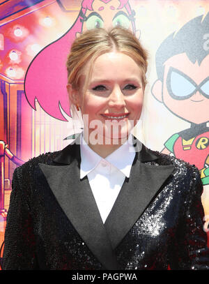 Hollywood, CA, USA. 22 juillet, 2018. 22 juillet 2018- Hollywood, Californie - Kristen Bell. Los Angeles Premiere de Warner Bros. Animations' ''Teen Titans Go ! Au cinéma'' tenue à Théâtre chinois de Grauman. Crédit photo : Faye Sadou/AdMedia Crédit : Faye Sadou/AdMedia/ZUMA/Alamy Fil Live News Banque D'Images