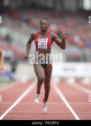 KWAYIE Neukoellner Lisa Marie, SF, action, women's run 100m sur 21.07.2018. Championnats d'athlétisme 2018 allemand, à partir de la 20.07. - 22.07.2018 en Nuernberg/Allemagne. Dans le monde d'utilisation | Banque D'Images