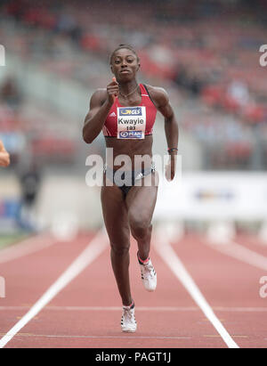 KWAYIE Neukoellner Lisa Marie, SF, action, women's run 100m sur 21.07.2018. Championnats d'athlétisme 2018 allemand, à partir de la 20.07. - 22.07.2018 en Nuernberg/Allemagne. Dans le monde d'utilisation | Banque D'Images