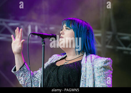 Pori, Finlande. 21 juillet 2018. Hannah Williams et les affirmations d'effectuer à la Finnish open air festival de Jazz de Pori. Credit : Stefan Crämer/Alamy Live News Banque D'Images