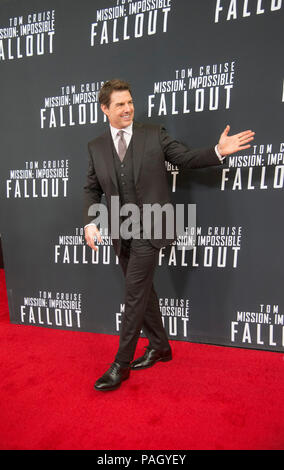 Washington DC, 22 juillet 2018, USA : Le nouveau film de Tom Cruise, Mission Impossible : Fallout, a sa première au Smithsonian Air and Space Museum de Washington DC. Certaines des stars participant à includeTom Croisière. Patsy Lynch/Alamy Banque D'Images