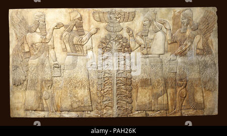 Ancient relef de Dur-Sharrukin (Khorsabad Iraq, du palais de Sargon II, roi d'Assyrie Banque D'Images