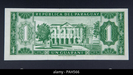 1 la monnaie légale, Guarani du Paraguay amd la plus ancienne monnaie légale en Amérique du Sud Banque D'Images