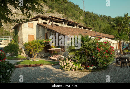 Bellagio, Italie - 18 juillet 2014 : belle maison italienne au Lac de Côme en Lombardie, Italie Banque D'Images