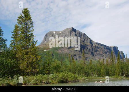 Tjakkeli - Mount Gate à Sarek. Banque D'Images