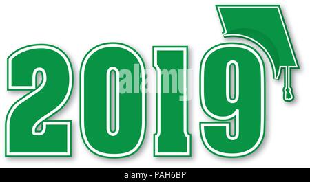 Classe de 2019 Logo Bannière Illustration de Vecteur