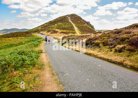 Une vue de Long Mynd dans le Shropshire hills Banque D'Images