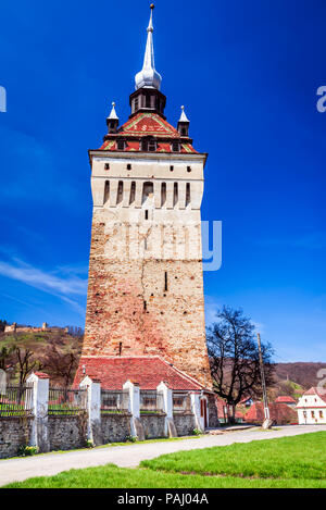 Targu Mures, Roumanie - Eglise fortifiée médiévale de Transylvanie, saxon billet vue. Banque D'Images