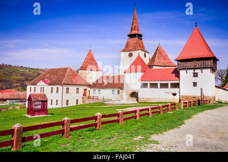 Archita, Roumanie - Eglise fortifiée médiévale de Transylvanie, saxon billet vue. Banque D'Images