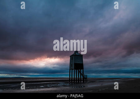 Le phare faible Burnham On Sea Banque D'Images