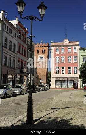 La tour penchée de Ząbkowice Śląskie,Silesian Piza, Ząbkowice Sląskie, Polska, Dolnośląskie, Dolny Sląsk, vieille ville, architecture, historique, Banque D'Images