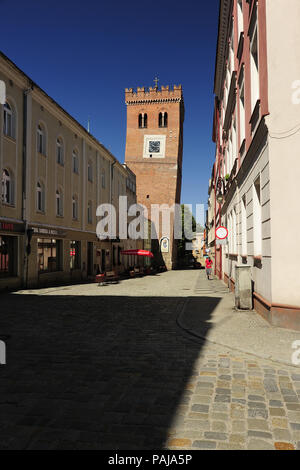 La tour penchée de Ząbkowice Śląskie,Silesian Piza, Ząbkowice Sląskie, Polska, Dolnośląskie, Dolny Sląsk, vieille ville, architecture, historique, Banque D'Images