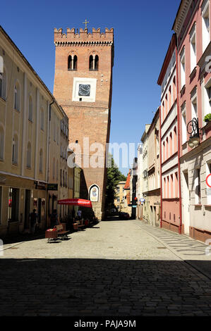 La tour penchée de Ząbkowice Śląskie,Silesian Piza, Ząbkowice Sląskie, Polska, Dolnośląskie, Dolny Sląsk, vieille ville, architecture, historique, Banque D'Images