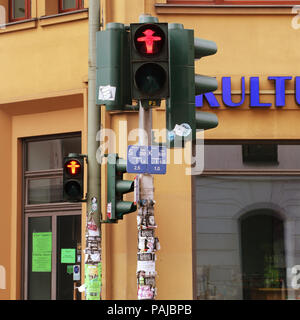 L'Allemagne de l'Ampelmann feux de circulation à Berlin Banque D'Images