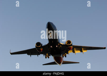 Un SkyEurope Airlines Boeing 737-700 (LN2320) prise de force sur un vol d'essai avant livraison Banque D'Images