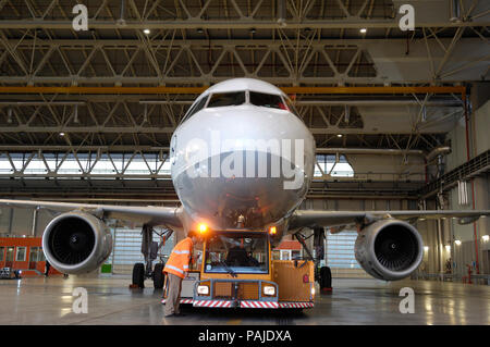 À la cérémonie d'ouverture officielle de la Lufthansa Technik Milan LTMIL les hangars de maintenance le 15 octobre 2009 Banque D'Images